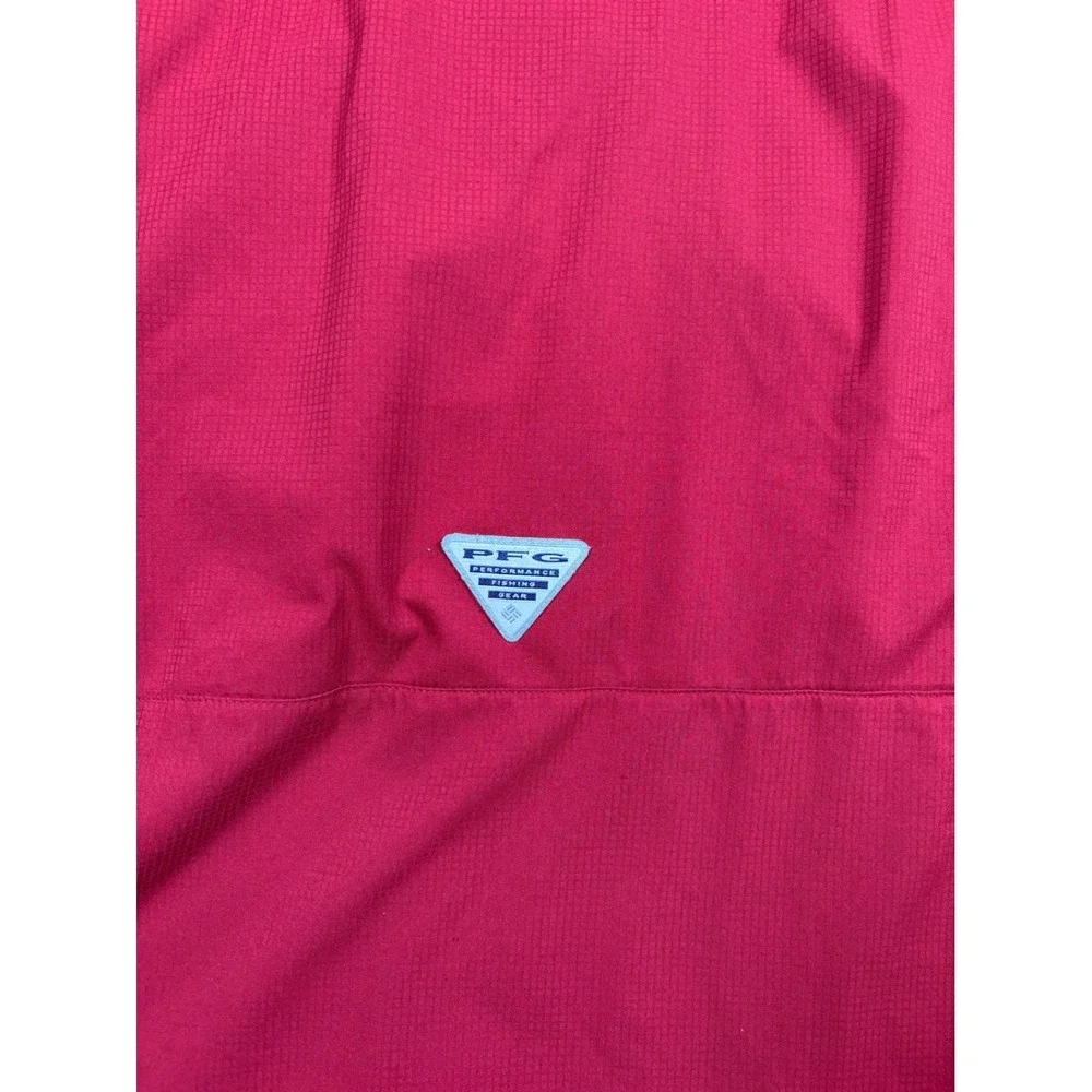 Columbia‎ PFG Fishing Shirt Mens XL Red Oklahoma Sooners NCAA Short Sleeve